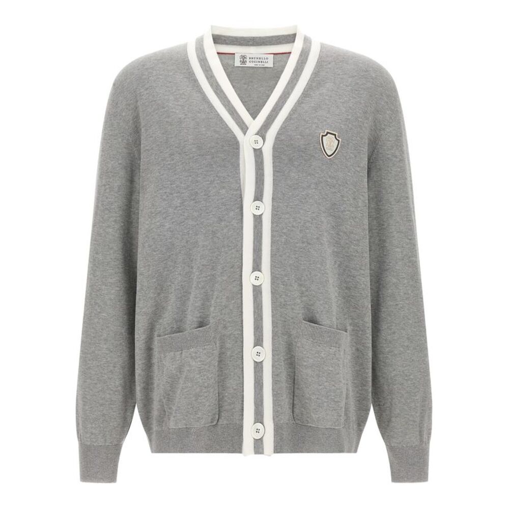 Brunello Cucinelli Gray Cotton Men's Cardigan